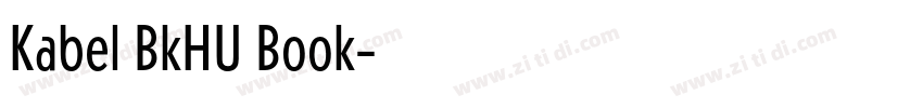 Kabel BkHU Book字体转换